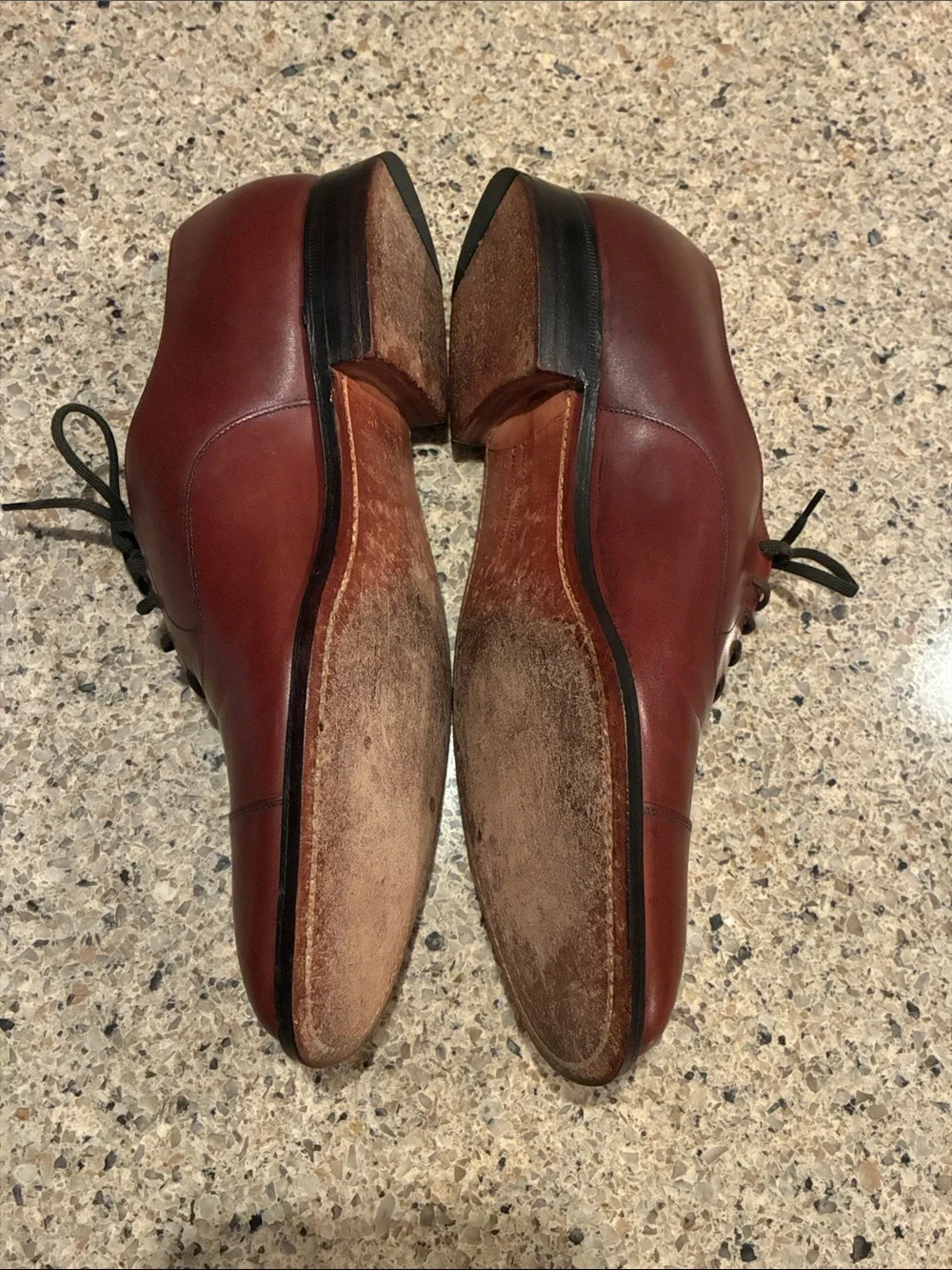 Men’s 10D Church's Men's Brown Cap-Toe Oxford Leather Dress Shoes
